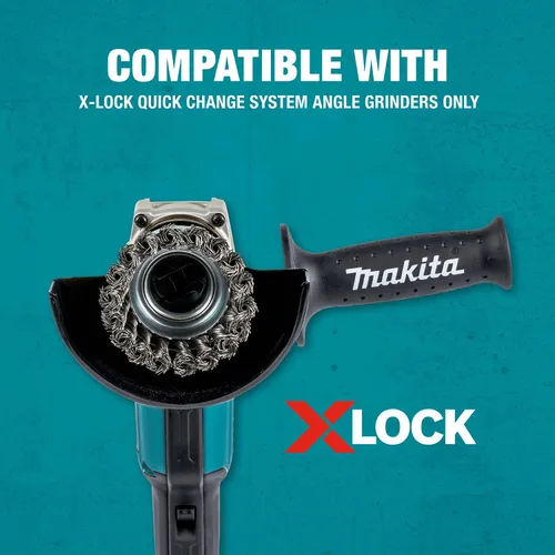 Vista 6 de Makita D-72621 X-Lock 3-1/8" Cepillo de alambre de alambre de acero al carbono