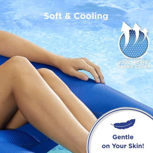 Vista 6 de Aqua Campania Ultimate 2-in-1 Pool Float Lounge – Extra Large – Inflatable Pool Floats for Adults with Adjustable Backrest & Cupholder Caddy