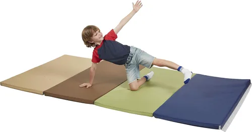 Vista 8 de Factory Direct Partners SoftScape 4ft x 6ft Runway Tumbling Mat - Soft, Sturdy Foam, 3-Fold Exercise Mat