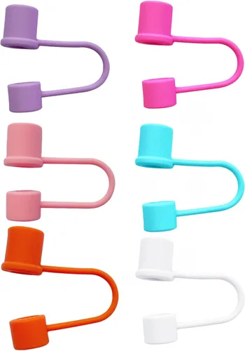 Vista 13 de Tapa de silicona para popote compatible con Stanley Cup 30, 40 onzas, a prueba de polvo, reutilizable, para vasos y botellas de agua