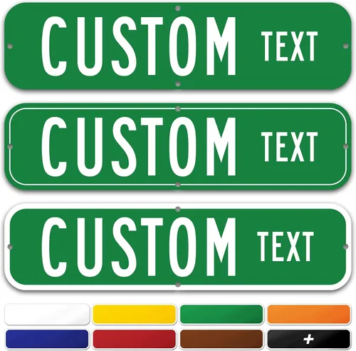 Vista 15 de My Sign Center - Letrero de calle personalizado, señal de dirección, 8 colores, opción reflectante, opciones de montaje, 4 x 18 pulgadas, grueso
