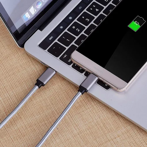 Vista 2 de El cable PDUSB-C dual de carga rápida funciona para DJI Mini 2 con certificación de entrega de potencia de 100 W