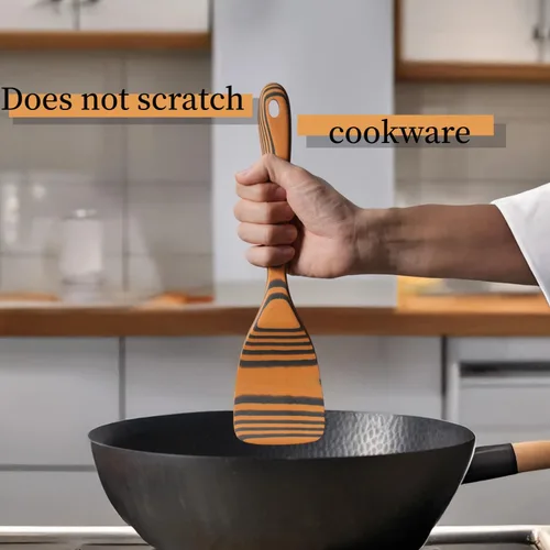Vista 5 de Juego de utensilios de cocina de fibra de madera de 7 piezas, apto