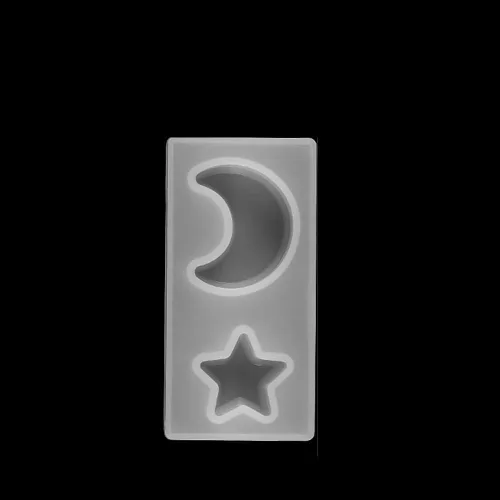 Vista 9 de Molde de silicona de resina hecha a mano con forma de pata, de oso de delfín, corazón, luna, estrella, para hacer joyas, suministros de moldes