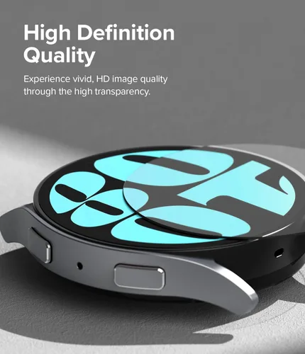 Vista 8 de Ringke Funda de estilo bisel compatible con Samsung Galaxy Watch 6 de 1.732 pulgadas [44-04 (ST) plateada] + vidrio compatible con Samsung Galaxy