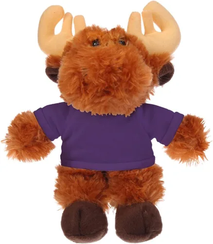 Vista 6 de Plushland Alce flexible de 8 pulgadas con camiseta, regalo personalizado, texto personalizado en la camiseta, gran regalo para el día de la madre