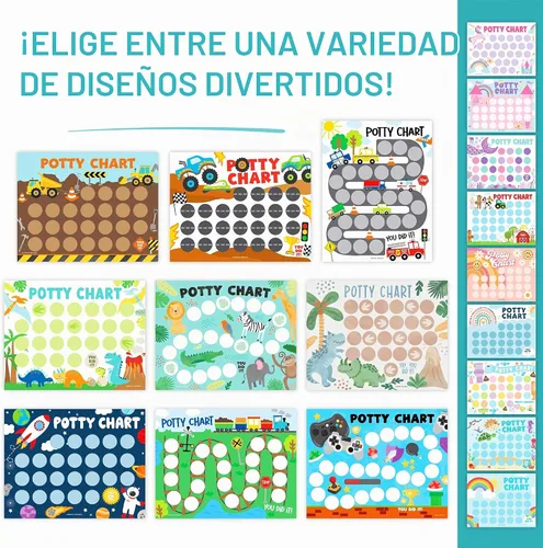 Vista 2 de 10 Tabla de entrenamiento para ir al baño para niños pequeños Tabla