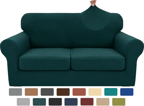 Vista 46 de XINEAGE Funda de diván para sofá en forma de L, fundas de sofá modular para mascotas, funda de asiento de sofá antideslizante lavable, fundas