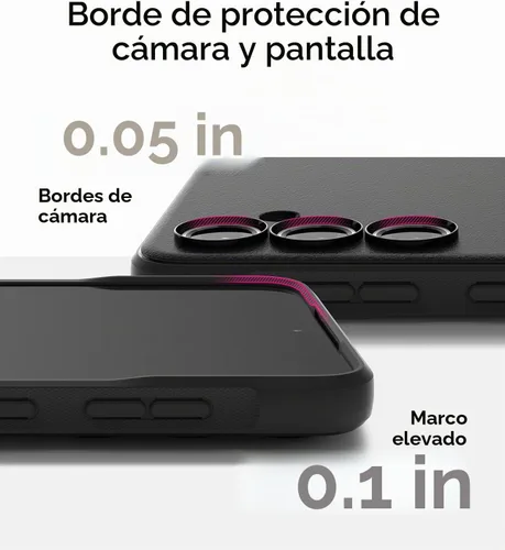Vista 9 de Ringke Onyx Funda para Samsung Galaxy S24 FE [compatible con MagSafe] resistente al aceite y a la suciedad, protección mejorada del lente
