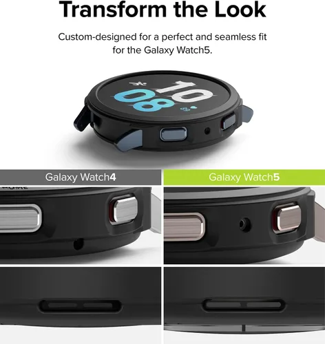 Vista 5 de Ringke Air Sports - Funda compatible con Samsung Galaxy Watch 5 de 1.575 pulgadas (1.575 in), suave, flexible, ligera, delgada, de poliuretano