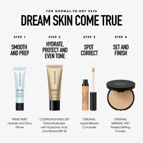 Vista 4 de bareMinerals Original Primer Facial de Gel Minimizador de Poros, Extiende la Duración del Maquillaje, Minimiza la Apariencia de los Poros, Difumina