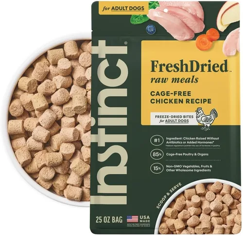 Vista 17 de Instinct Comidas crudas liofilizadas, alimento seco natural para perros, sin granos, carne de res real, bolsa de 3 onzas