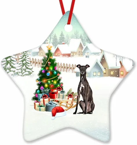Vista 50 de Prezzy Airedale Terrier - Adorno para decoración de árbol de Navidad, regalos lindos para amantes de los perros, para familiares y amigos, nuevo