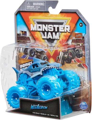 Vista 5 de Monster Jam Camión fundido a troquel 1:64 Spin Master 2022 con accesorio adicional: Megalodon Hyper Fueled