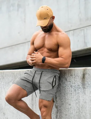 Vista 2 de COOFANDY Pantalones cortos de entrenamiento para hombre, pantalones cortos de entrenamiento atlético, pantalones cortos ajustados para levantamiento