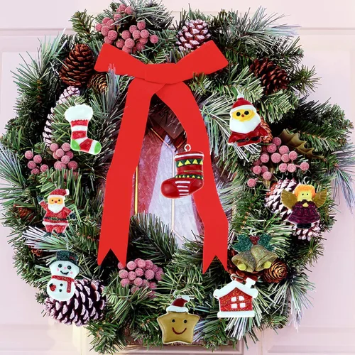 Vista 5 de 30 mini adornos de Navidad, decoraciones en miniatura de resina para mini árbol de Navidad