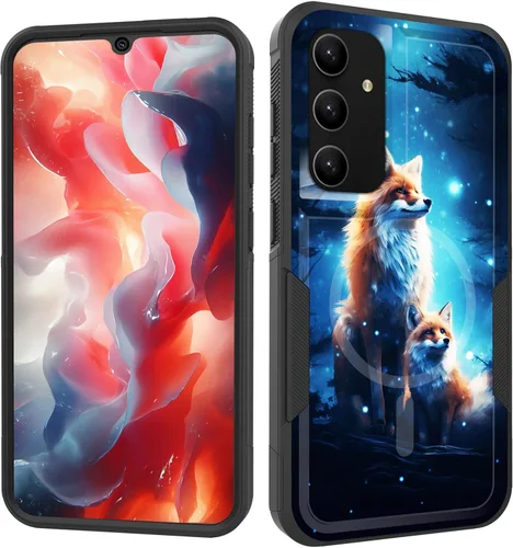 Vista 31 de Funda magnética para Galaxy A16 5G, [compatible con MagSafe] [protección contra caídas de grado militar] Funda resistente a prueba de golpes