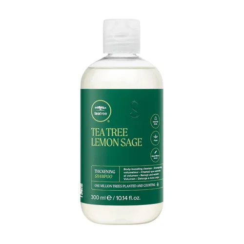 Vista 6 de Tea Tree Champú espesante de salvia limón, construye cuerpo + aumenta el volumen, para cabello fino