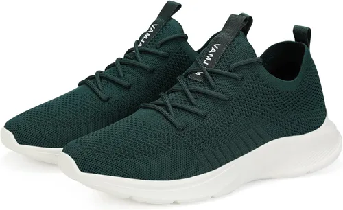Vista 4 de VAMJAM Zapatos deportivos de correr para hombre, ligeros, transpirables, con cordones, de malla, para caminar, entrenamiento, casuales, deportivos
