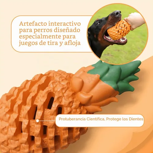 Vista 4 de Juguetes Pequeños para Perros - Piña, Juguetes Resistentes e Indestructibles para Perros Masticadores Agresivos