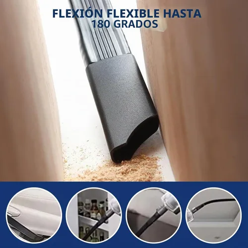 Vista 3 de Accesorio de limpieza al vacío flexible de 25 pulgadas de largo para mangueras de vacío que aceptan accesorios de diámetro interior de 1-1/4