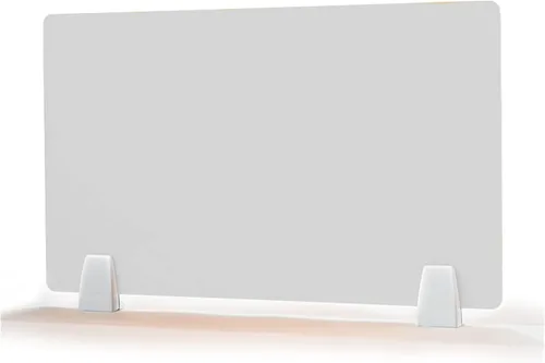 Vista 10 de Icegrey Divisor de escritorio, panel de privacidad, tablero de partición de escritorio de acrílico extraíble con clips para centros de llamadas