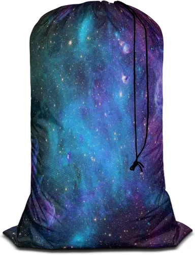 Vista 12 de Swono Bolsa de lavandería extra resistente, diseño de hada de mariposa, diseño de flores de caricaturas, extra resistente, bolsa de ropa sucia