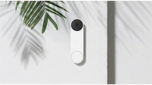 Vista 8 de Google Nest Doorbell (Batería) - Nieve Timbre de video con zoom digital de 6x, HD, vista en vivo 24/7, visión nocturna, HDR, funciona con Google
