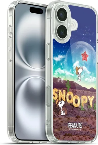 Vista 71 de Head Case Designs Funda de gel con licencia oficial de Peanuts Nebula Cactus Needles Snoopy Space Cowboy [protección de grado militar] compatible