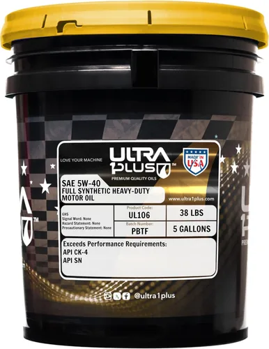 Vista 7 de ULTRA 1PLUS SAE 5W-40 Aceite de Motor Diésel Completamente Sintético de Servicio Pesado - Aceite de Motor 5W 40 API CK-4/SN (1 Galón)
