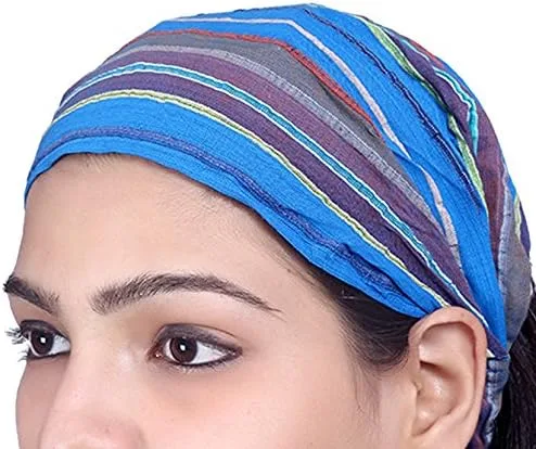 Vista 2 de SARJANA HANDICRAFTS Lot - 10 unidades de diadema de algodón para hombre y mujer