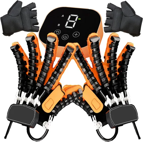 Vista 10 de Nuevos guantes de robot de rehabilitación 2024, equipo de recuperación de hemiplejia de mano mejorado, carga USB y ajuste de fuerza, para restaurar
