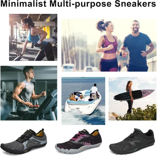 Vista 7 de SAGUARO Zapatos de agua para hombre y mujer, secado rápido, para natación, surf, playa, kayak, zapatos descalzos, puntera ancha