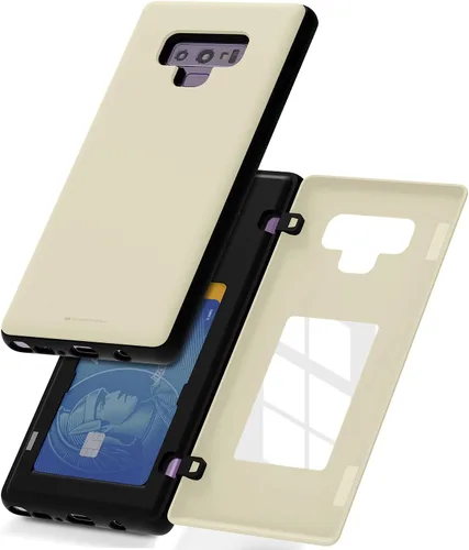 Vista 12 de GOOSPERY Parachoques magnético para puerta compatible con Galaxy Note 10, estuche tipo billetera con tarjetero, cierre automático por iman, funda