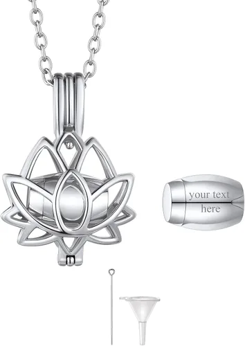 Vista 255 de FindChic Collares personalizados con urna para cenizas, barra vertical, gato, luna, reloj de arena, garra de perro, acero inoxidable, chapado en oro