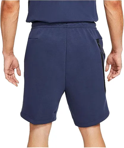 Vista 3 de Nike Sportswear Tech Fleece Pantalones cortos para hombre CU4503-410 L Azul marino medianoche negro