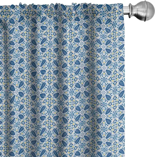 Vista 8 de Lunarable Cortinas para ventana para mascotas, divertidos personajes de gatos, estilo artístico, gatitos juguetones, animales peludos, decoración