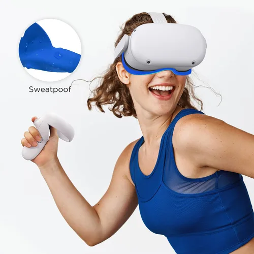 Vista 6 de KIWI design Almohadilla de silicona con protector de lente accesorios de repuesto compatibles con Quest 2