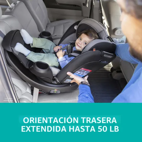 Vista 3 de Evenflo Revolve360 Extend Asiento de Auto Convertible con Rotación de 360 Grados, Orientado Hacia Atrás Extendido, Orientado Hacia Adelante, Modo