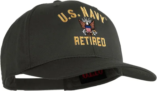 Vista 25 de e4Hats.com Gorra bordada militar retirada de la Marina de los EE