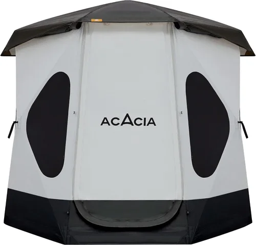 Vista 10 de ACACIA - Tienda de campaña para acampar, tienda desplegable con 8 ventanas y estera, tienda central impermeable y resistente al viento, fácil