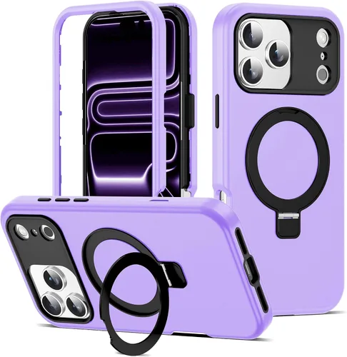 Vista 62 de Funda compatible con iPhone 13 y 14 de 6.1 pulgadas con soporte de anillo magnético [protección militar contra caídas] [compatible con Mag-Safe]