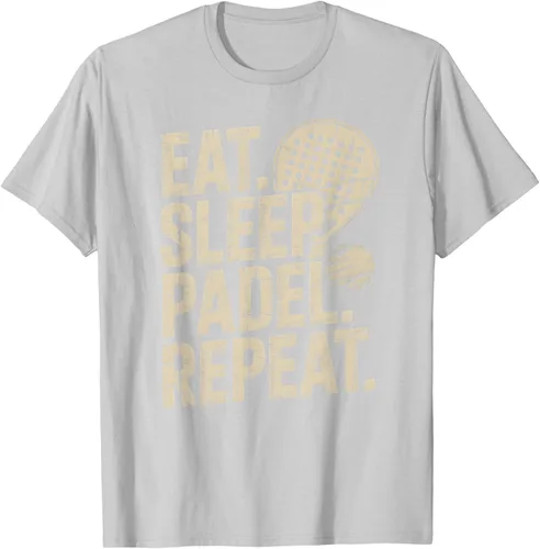 Vista 48 de Camiseta Eat Sleep Padel Repeat Padel Jugador de Tenis