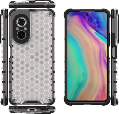 Vista 188 de Pzwoxukhov Funda compatible con Huawei Nova 3i, compatible con Huawei P Smart+ 2018 Honeycomb Anti-Drop Shock-Absorbing Case Negro