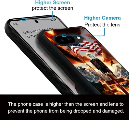 Vista 387 de Compatible con Google Pixel 4A 5G Mobile Case Creative Acrylic Panel trasero Silicona Protección Grip especialmente diseñado para Google Pixel 4A 5G