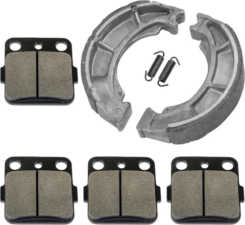 Vista 7 de Caltric Pastillas de freno delanteras y zapatas de freno traseras compatibles con Suzuki Lt-F250 Ozark 250 2007-2014