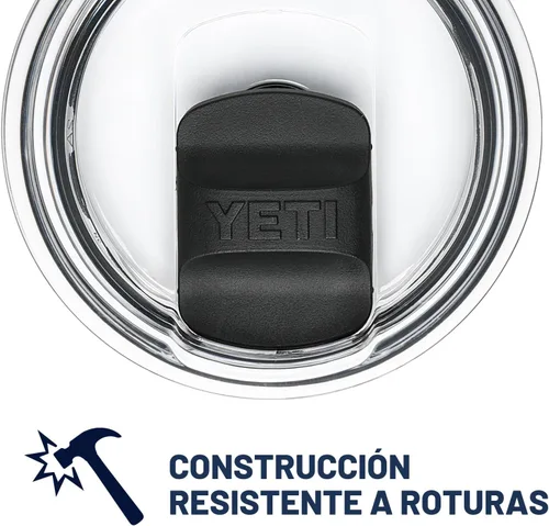 Vista 6 de YETI Rambler - Vaso de acero inoxidable con tapa MagSlider, 20 onzas, color rosa Bimini.