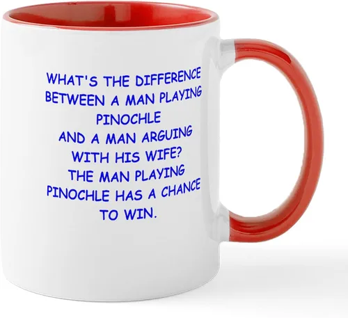 Vista 50 de CafePress Euchre Champ Mugs Taza de café de cerámica de 11 oz (11.0 fl oz)