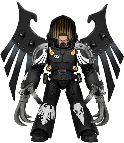 Vista 22 de JOYTOY 1/18 Warhammer 40,000 Figura de acción Black Templars The Emperors Champion Rolantus Collection