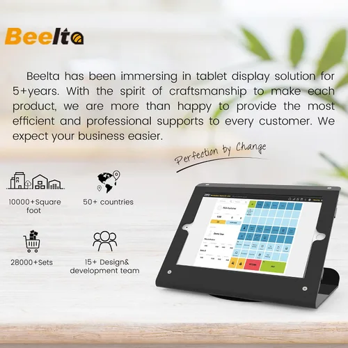 Vista 3 de Tablet quiosco POS soporte compatible 10,2 "iPad 7 8 9 generación con base giratoria 360